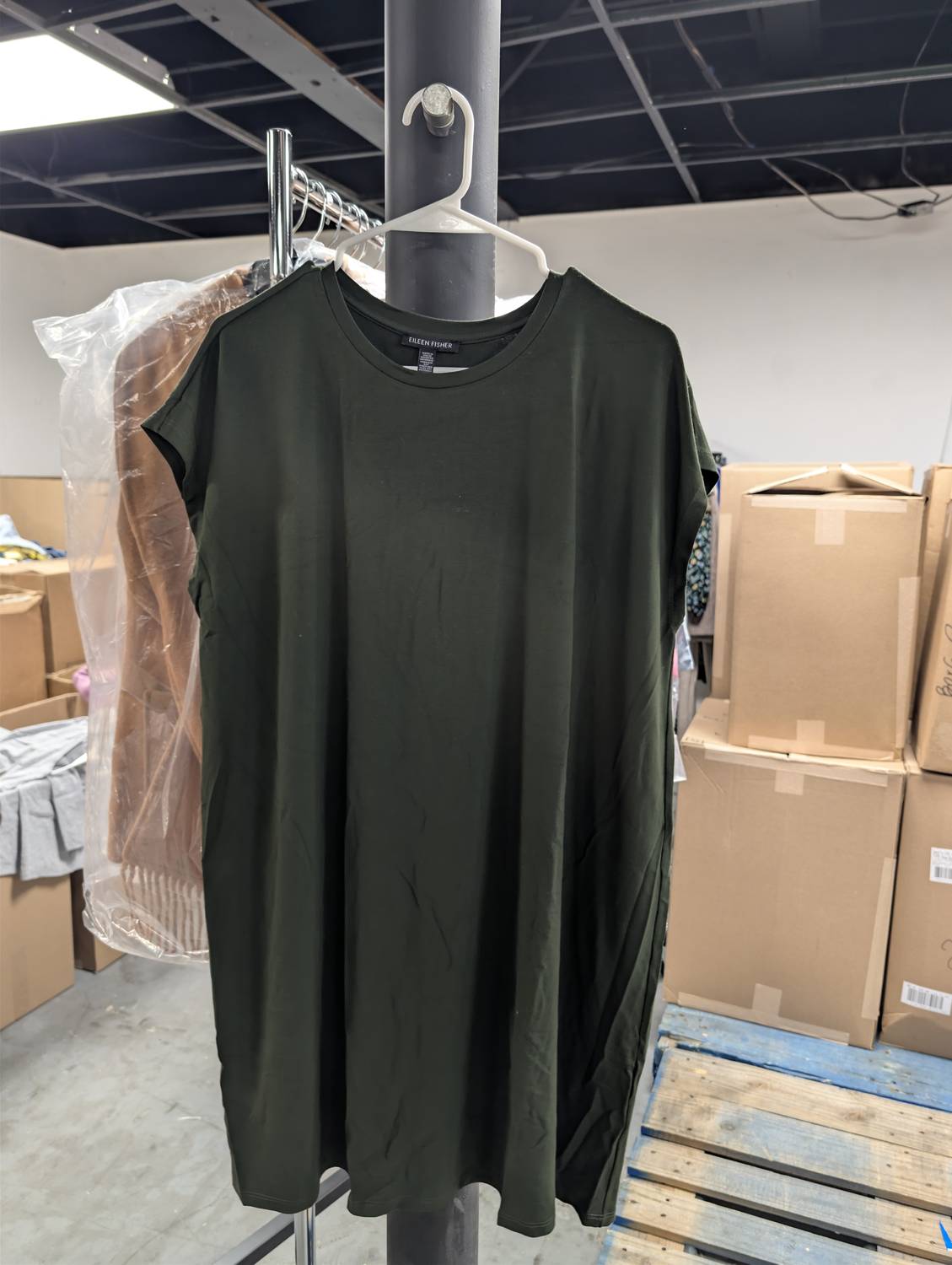 Eileen Fisher - WOMEN'S CREW NECK BOXY DRESS