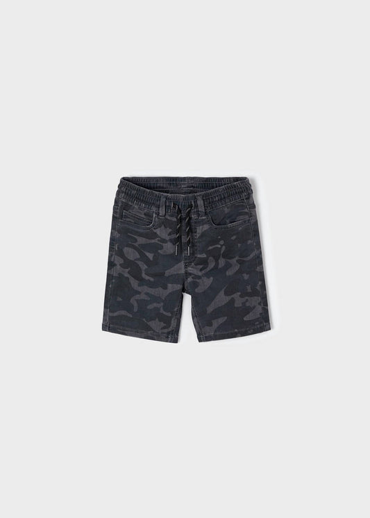 Mayoral - Soft Denim Camo Bermuda Shorts