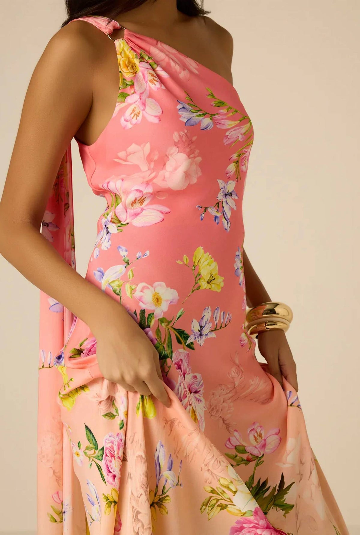 Hemant & Nandita - Avya One Shoulder Sash Dress