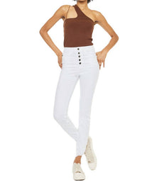 Kancan - High Rise Button Fly Distressed Super Skinny Jeans