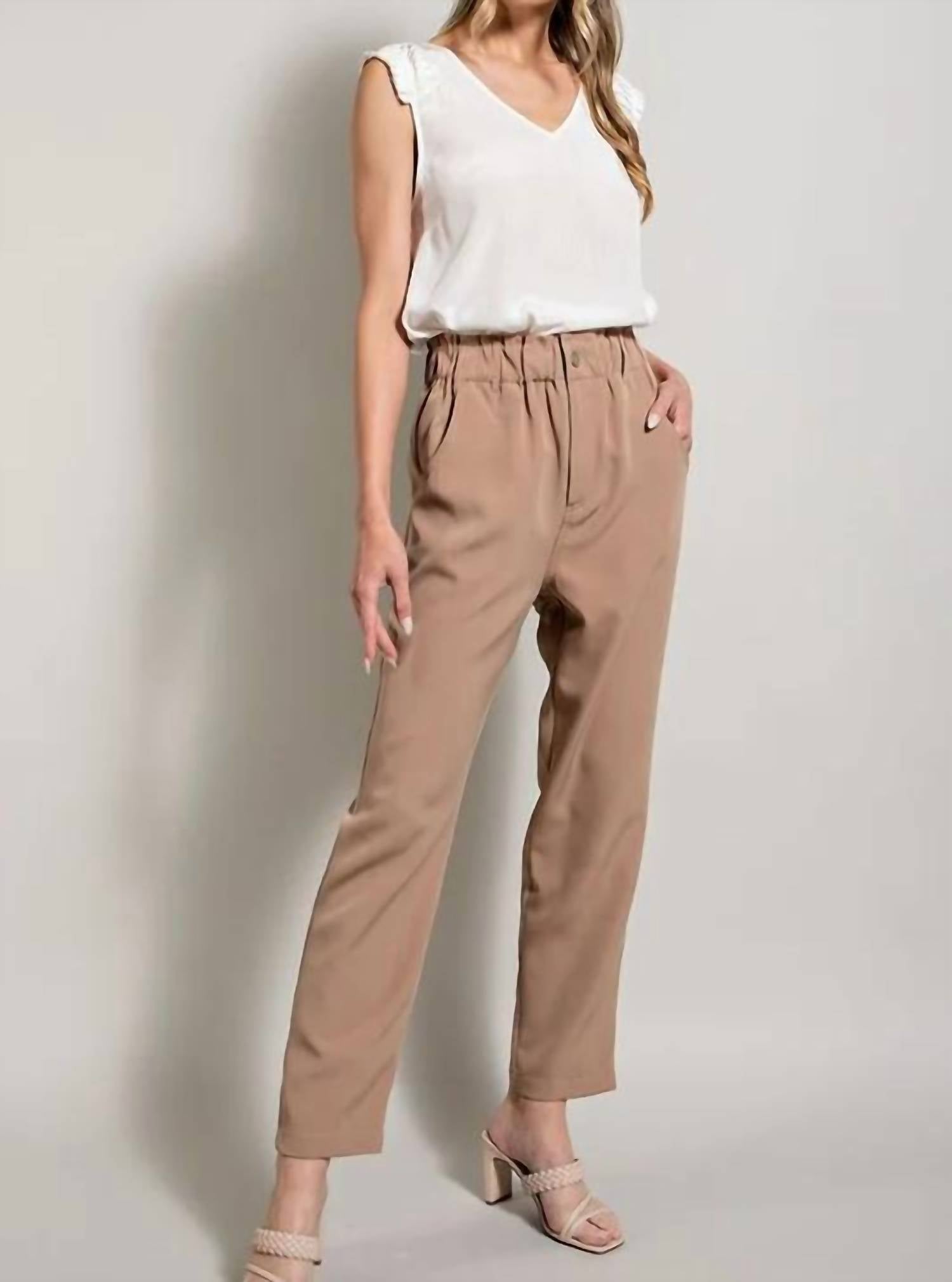 Ee:Some - Banded Straight Pants