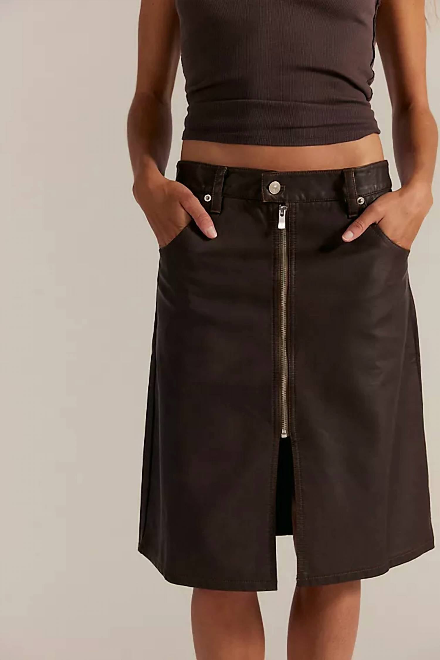 Free People - Sycamore Vegan Midi Skirt