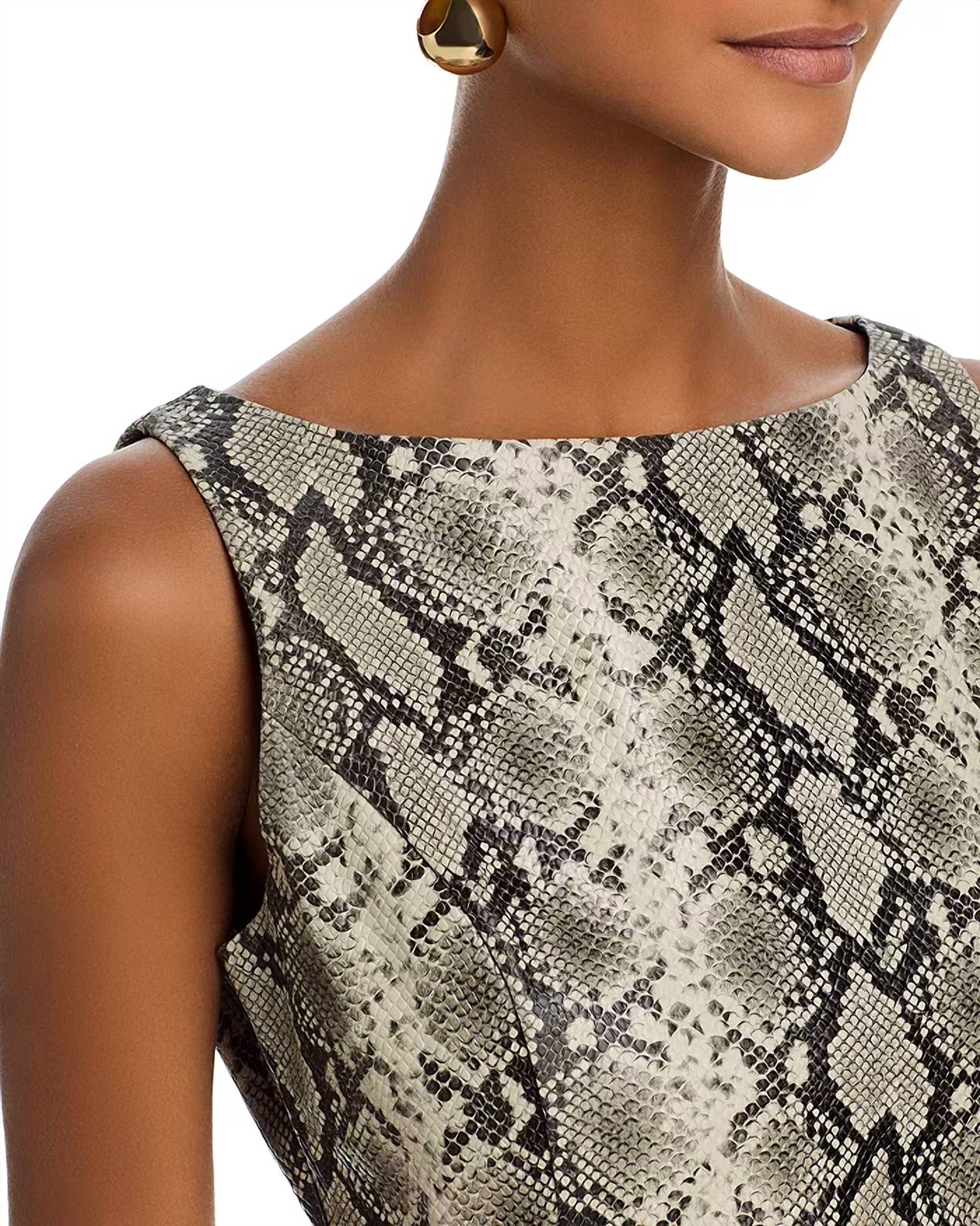 Line And Dot - Python Mini Dress