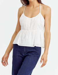 Greylin - Iza Strappy Peplum Tank