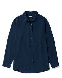 KULE Women's The Blanca Top in navy - women's shirt - detail view