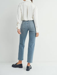 Just Black Denim - Lila Clean Mid Rise Straight Jeans