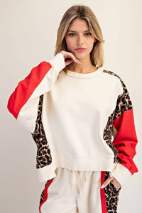 Ee:Some - Leopard Color Block Tracksuit