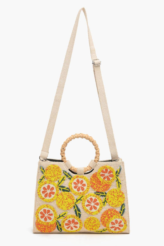 America & Beyond - Women's Fresh Squeeze Beaded Tote Bag