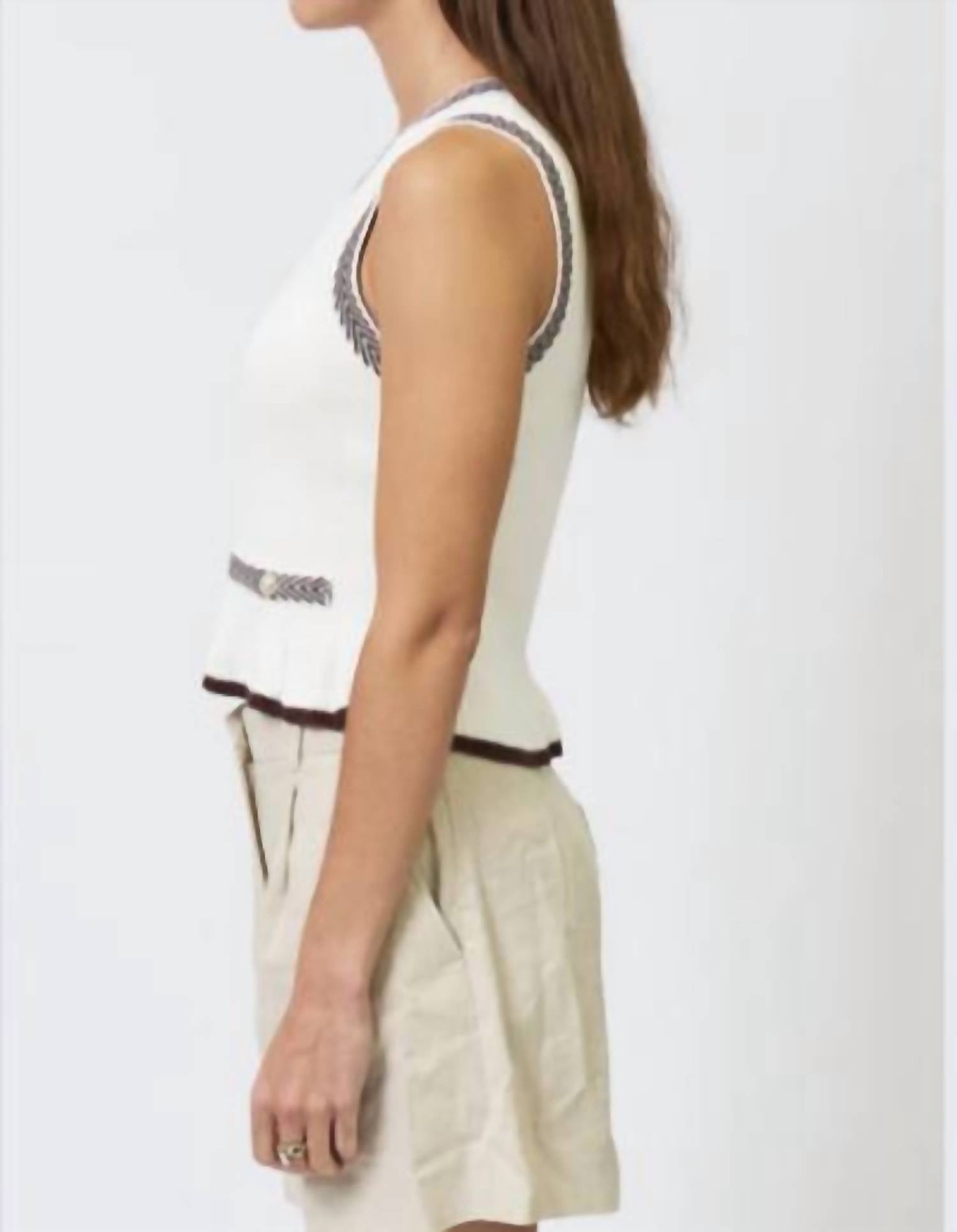 Central Park West - Chloe Ruffle Hem Shell Top