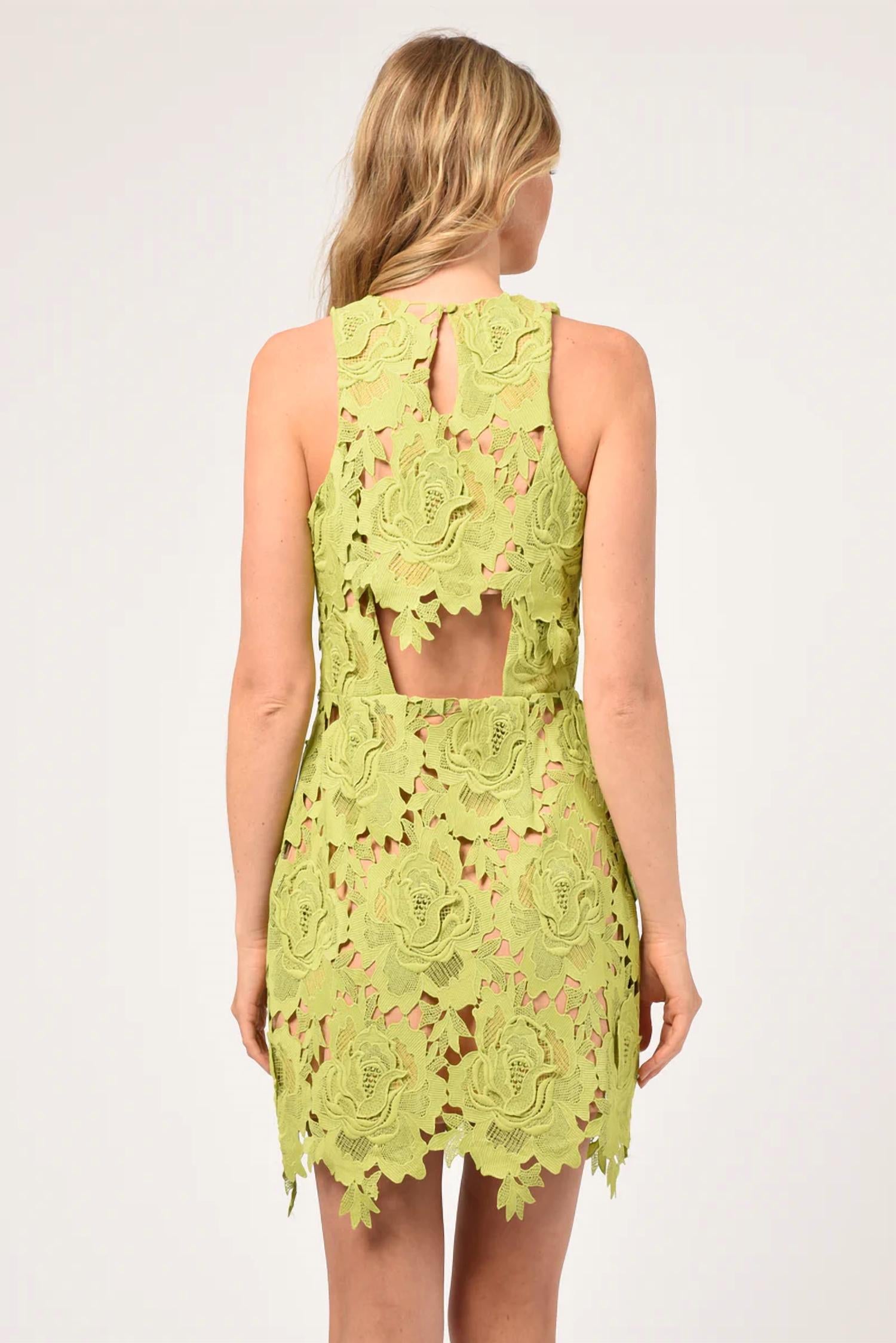 Cassie 3D Crochet Mini Dress