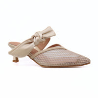All Black - Women's Side Bow Mule