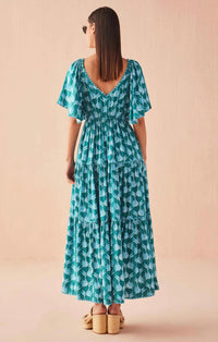 OMIKA Holis Maxi Dress in nicobar mantis - women's dress - alternate view