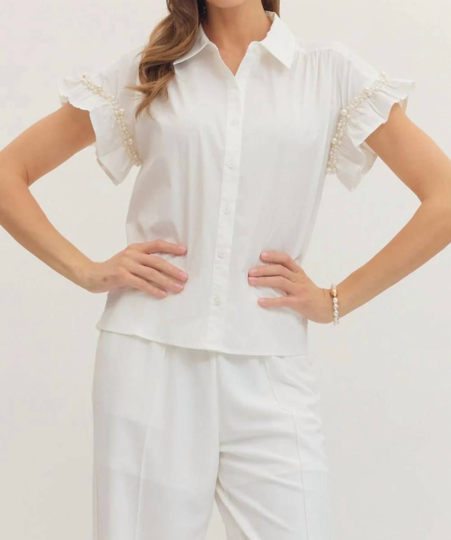 Entro - Muse Ruffled Sleeve Blouse