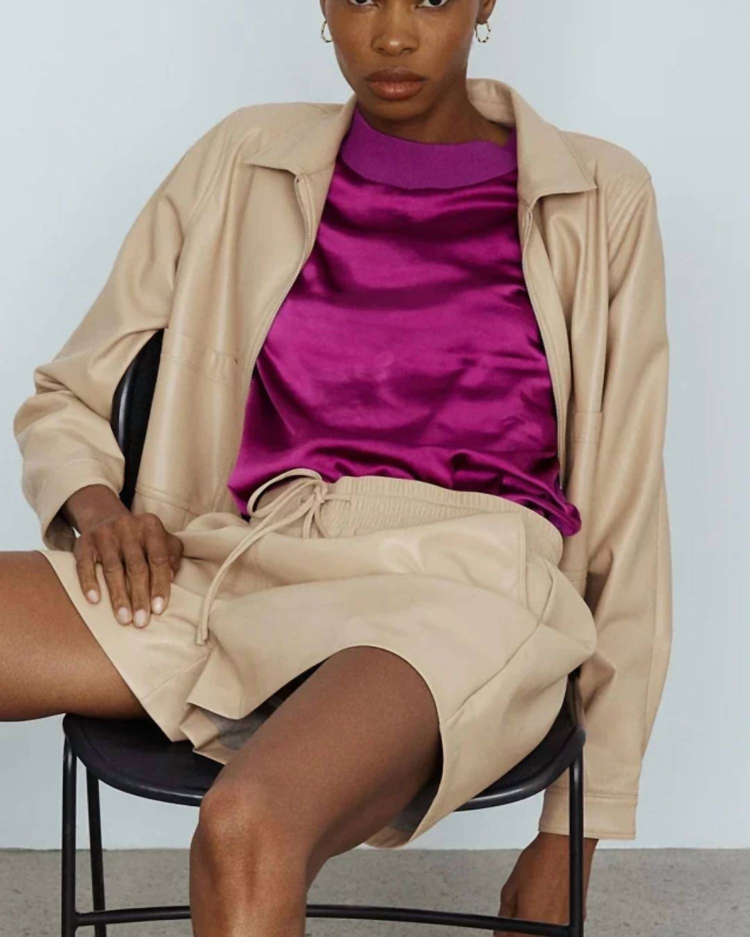 Melissa Nepton - Stony Faux Leather Shorts
