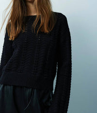 Melissa Nepton - Moon Crochet Stitch Long Sleeve Sweater