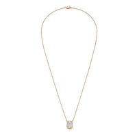 Diana M Jewels - 3.00cts Lab Grown Emerald Bezel Pendant Necklace