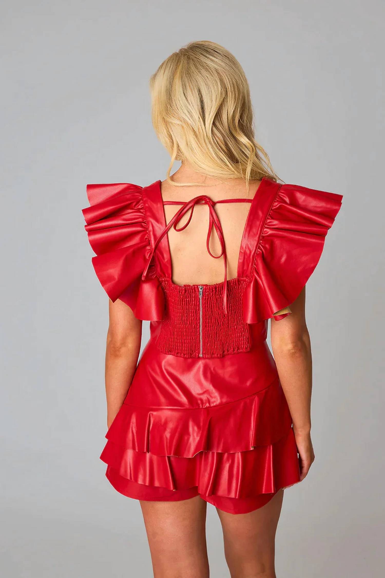Buddylove - Leather Ruffle Skort