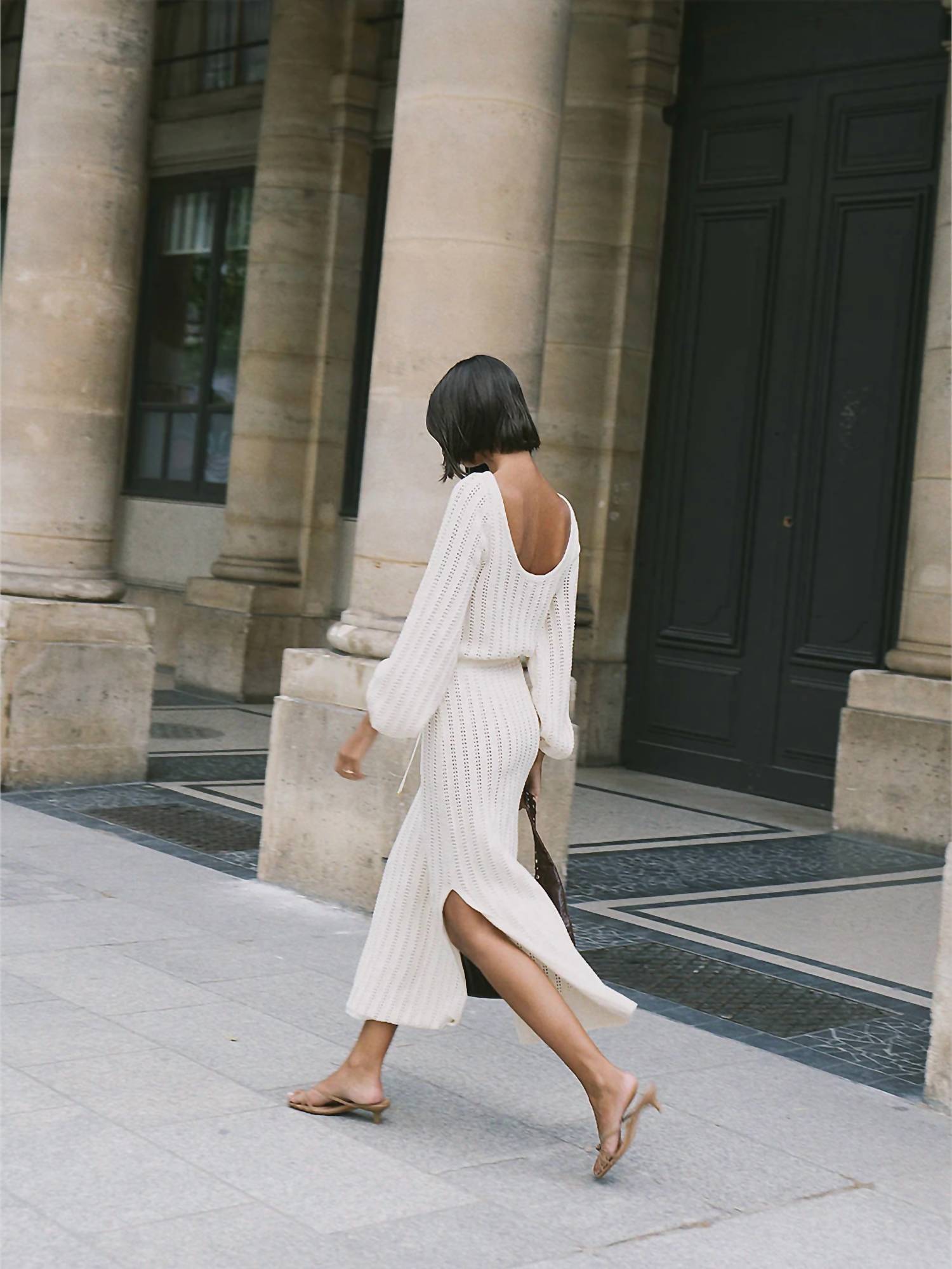 KIVARI Noa Knit Dress in cream - women's dress - view 6