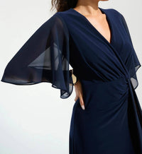 Joseph Ribkoff - Surplice Neck Fit And Flare Dress