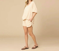 Softies - Terry Relaxed V-neck With Short Set