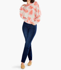 Nic + Zoe Rosy Sunset Sweater in pink multi - women's sweater - view 5