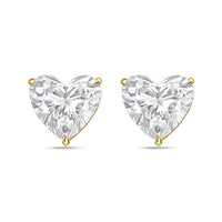 Diana M Jewels - Women's Heart Lab-grown Diamond Stud Earrings (12.00 Tcw) - Luxe