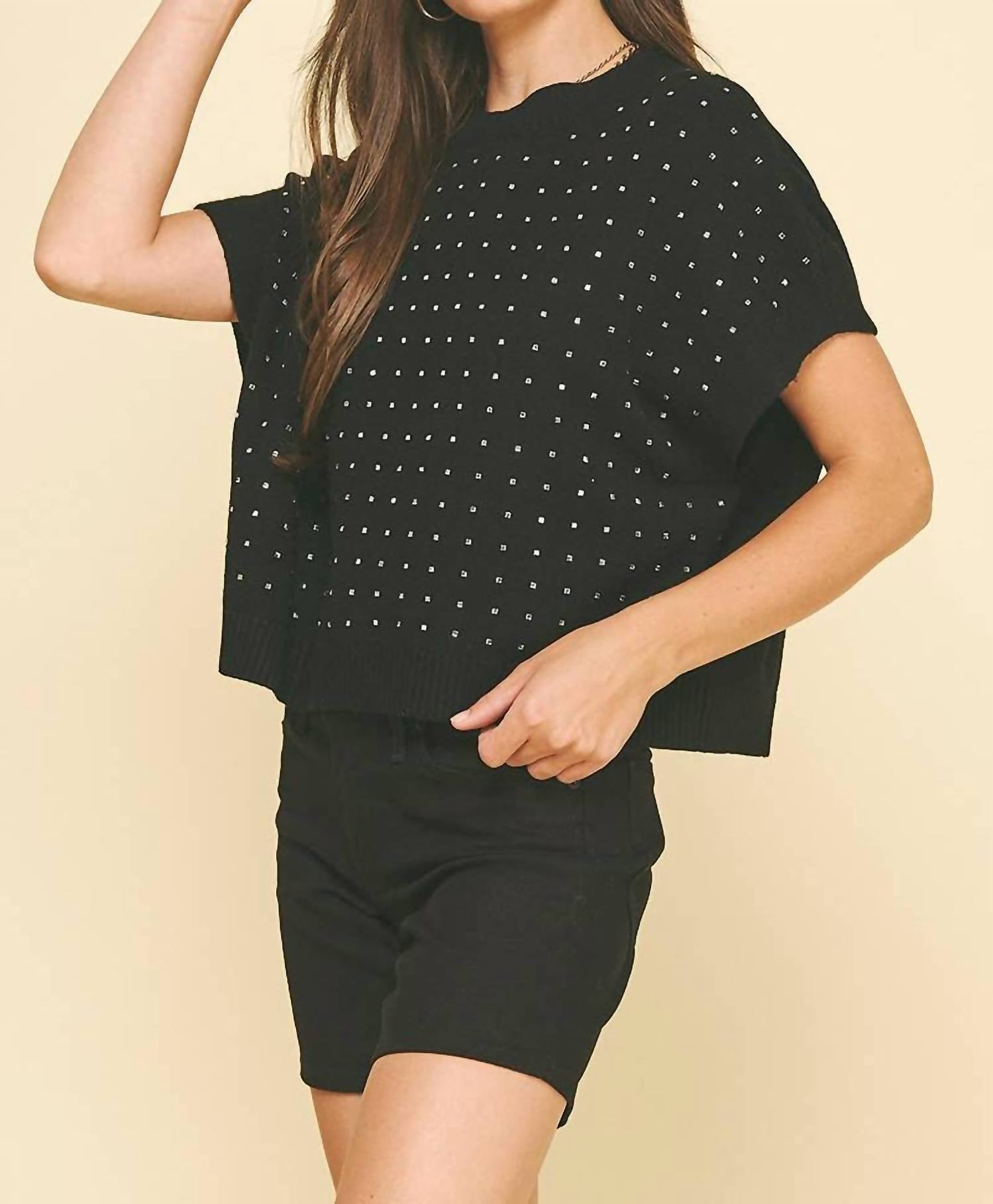 Pinch - Stone Embroidered Sweater