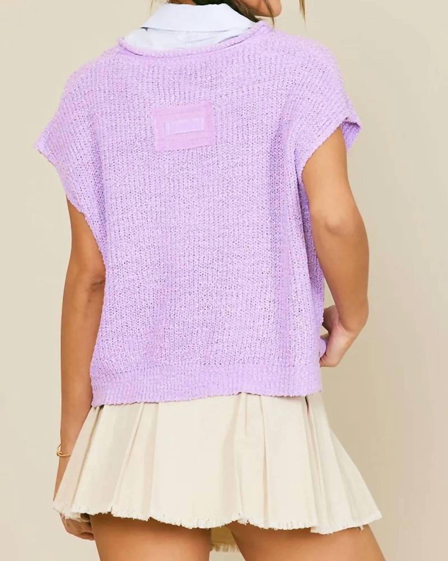 Illa Illa - Short Sleeve Patch Sweater