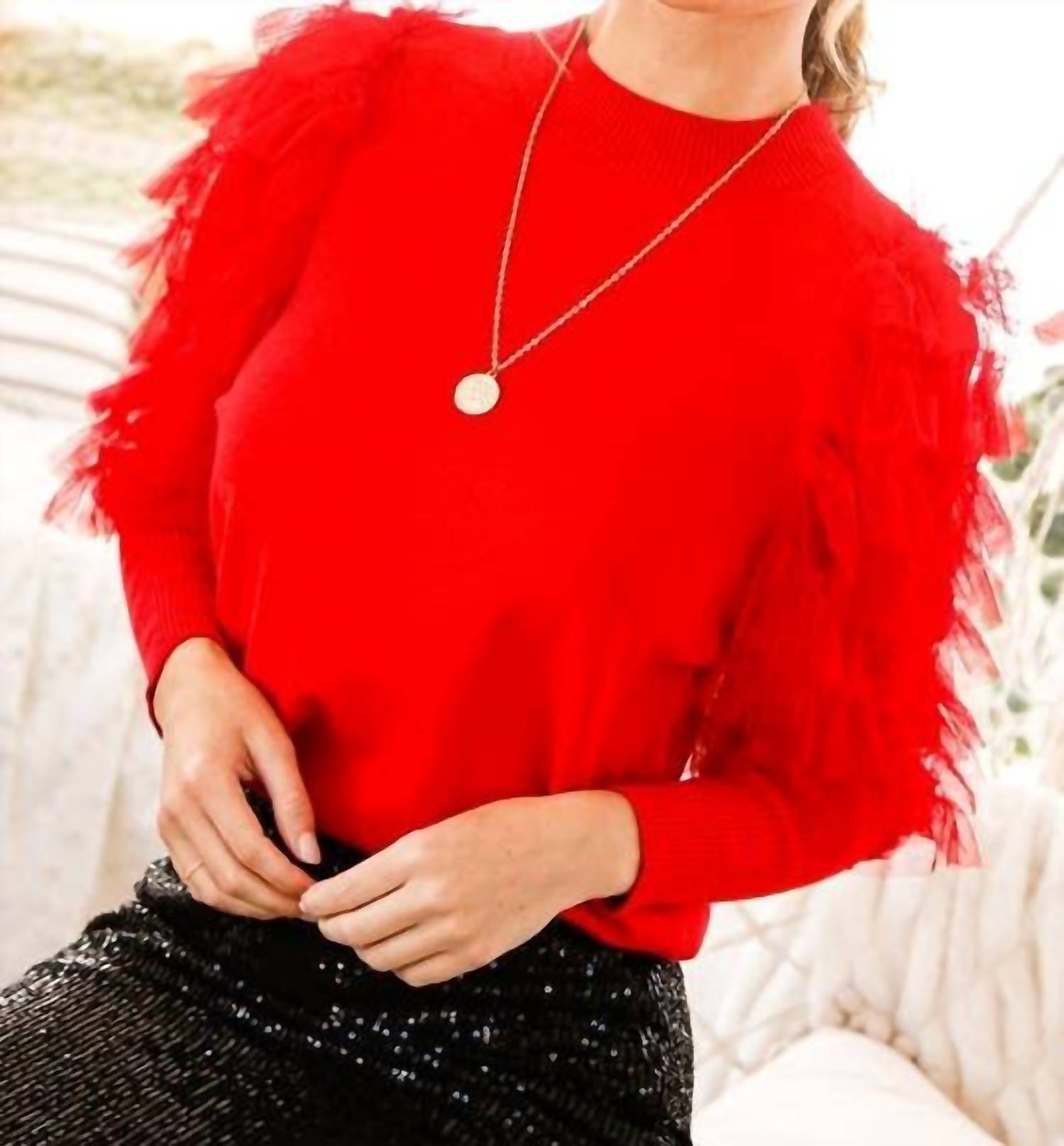 Vine & Love - Tiered Lace Detail Sweater