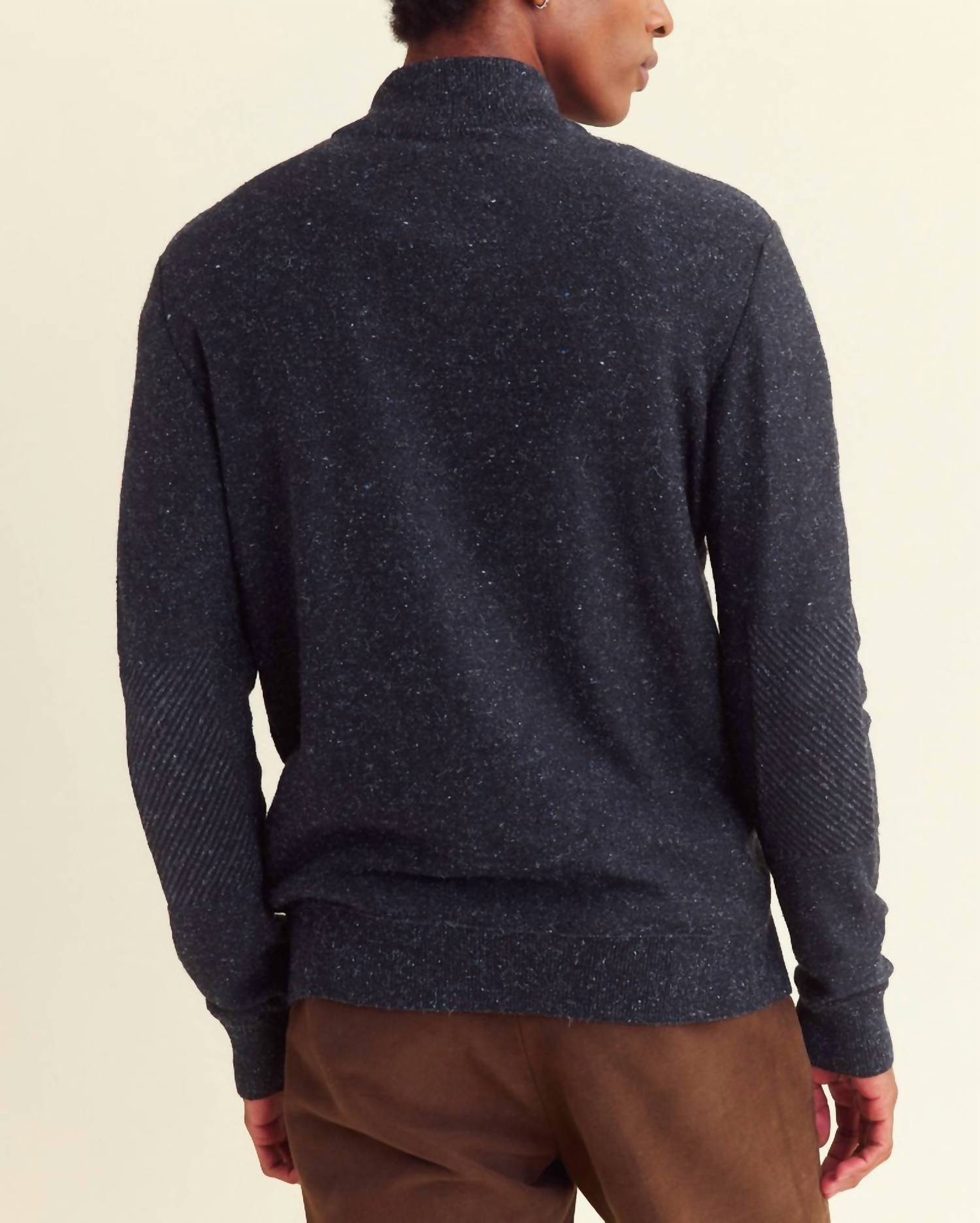 Billy Reid - Birdseye Half Zip Carbon Sweater