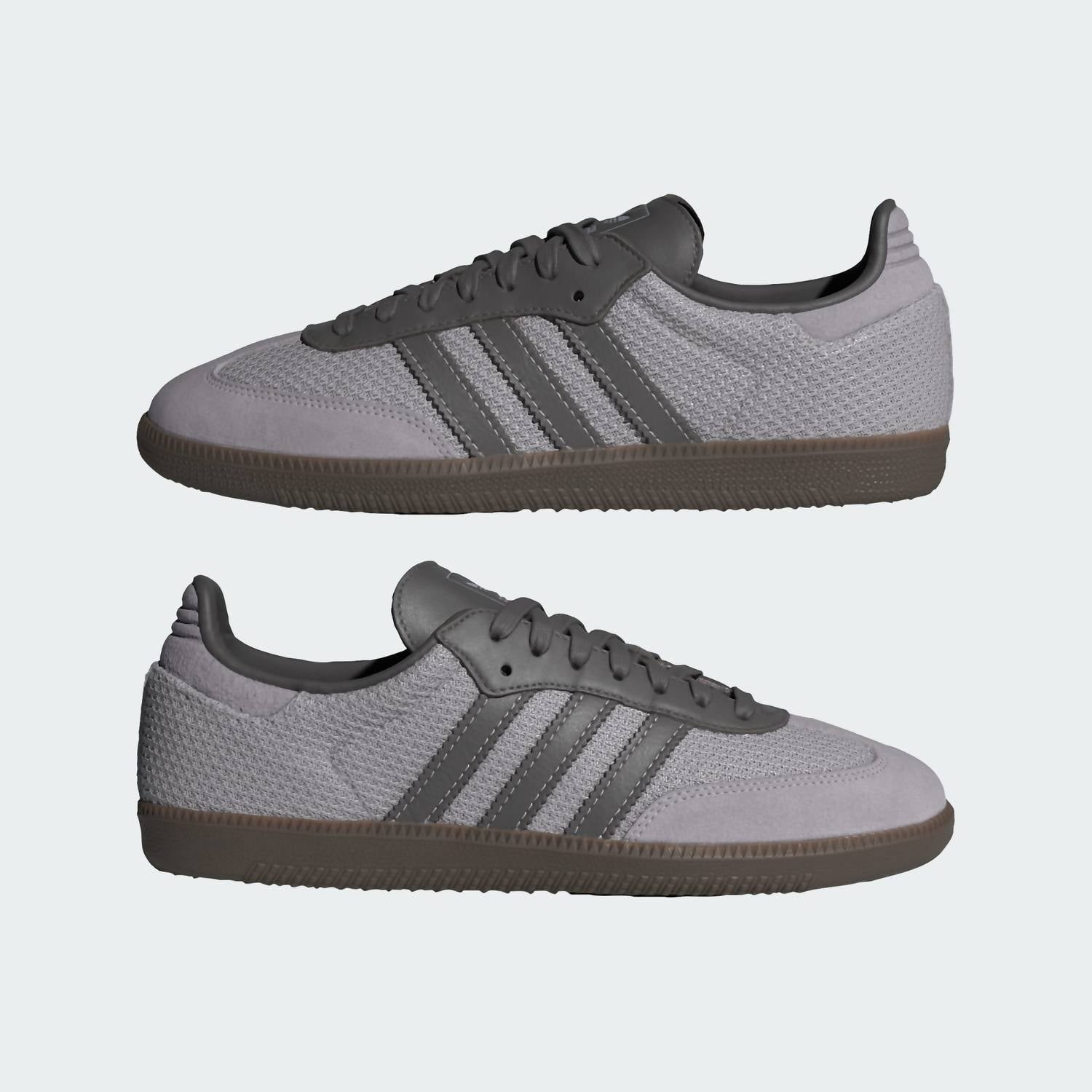 adidas Men's Samba Og Suede Crochet Detail Low Top Casual Sneakers in glory grey charcoal gum - men's sneaker - view 5