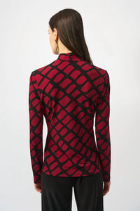 Joseph Ribkoff - V-neck Faux Wrap Top