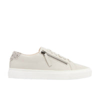 FRANKIE4 Women's Billie Leather Sneakers in bone leopard spot - women's sneaker - detail view