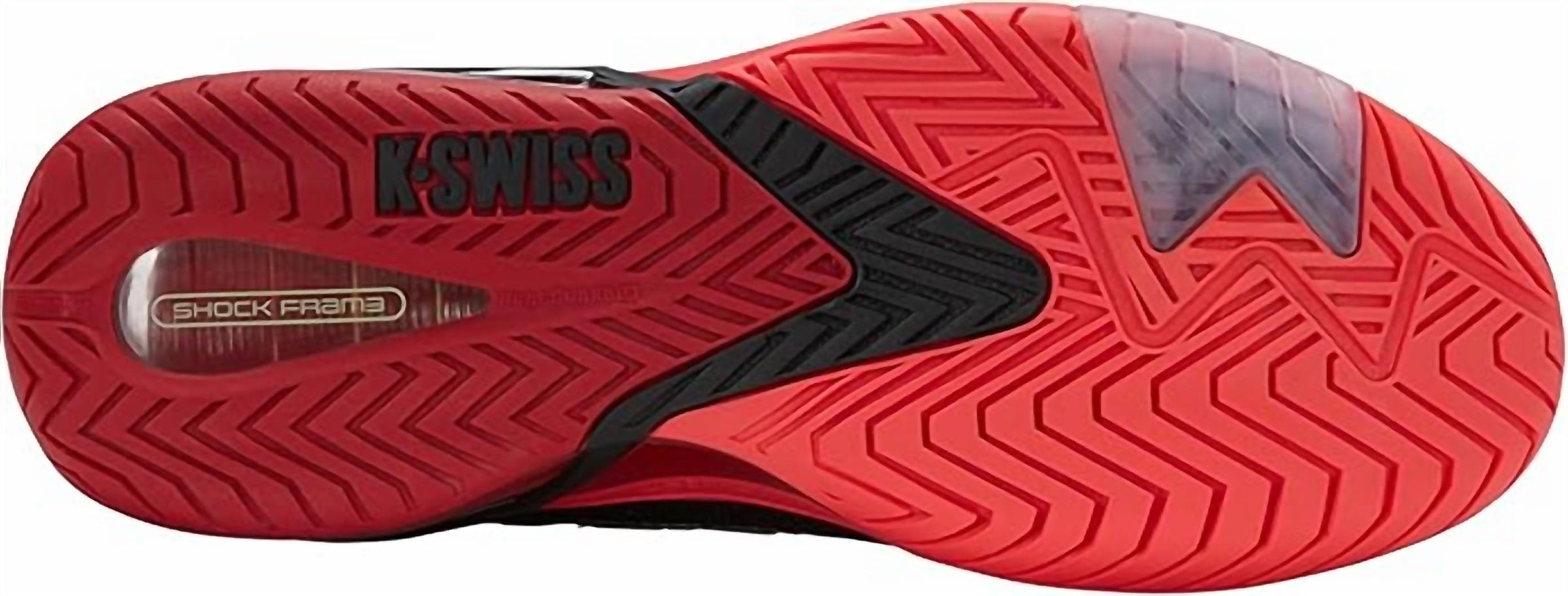 K-Swiss Men's Ultrashot 4 Tennis Shoe in black neon lava chili pepper - men's shoe - alternate view