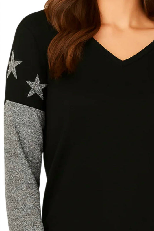 French Kyss - Star Sleeve Sweater