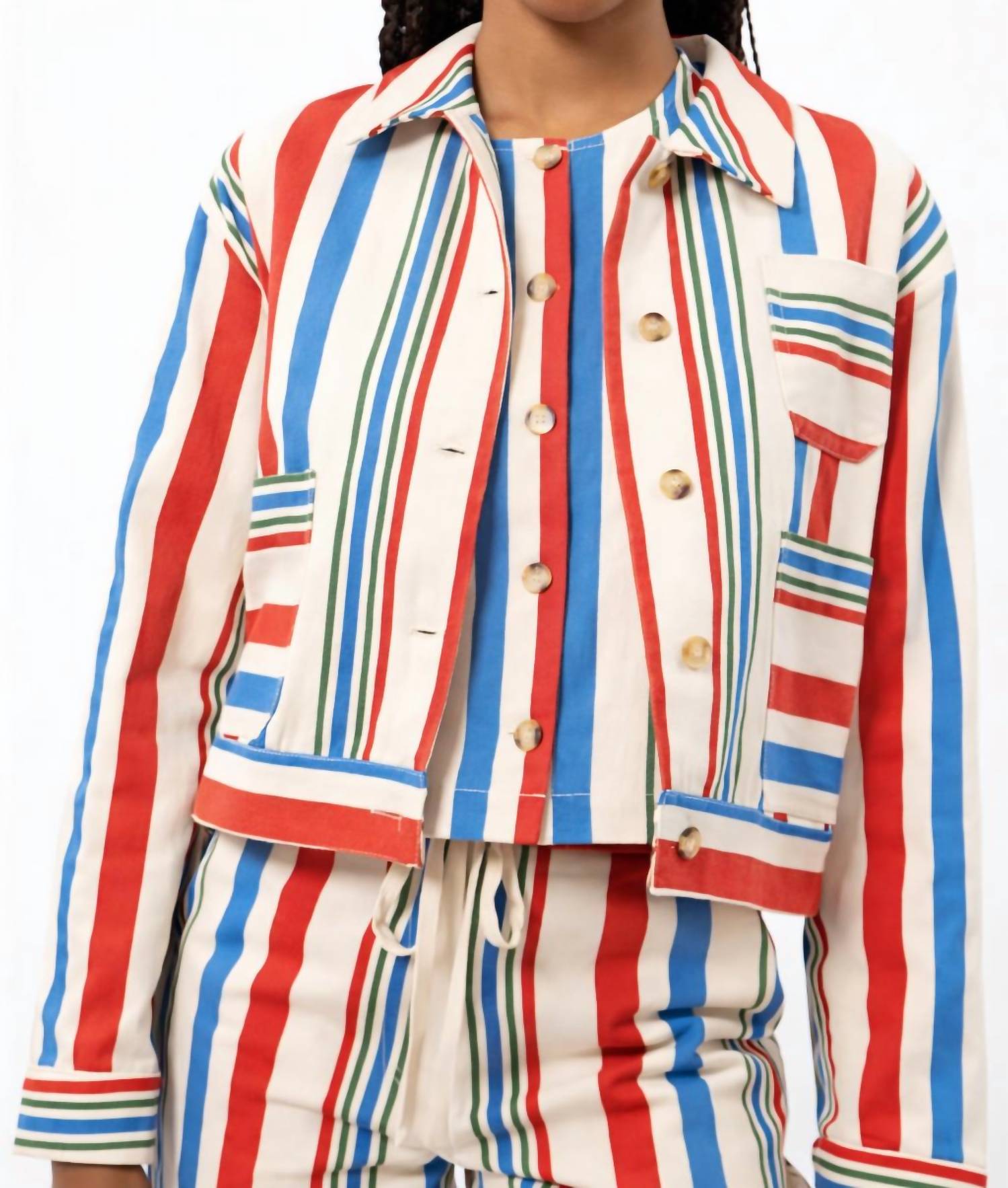 Frnch - Classic Americana Stripe Jacket