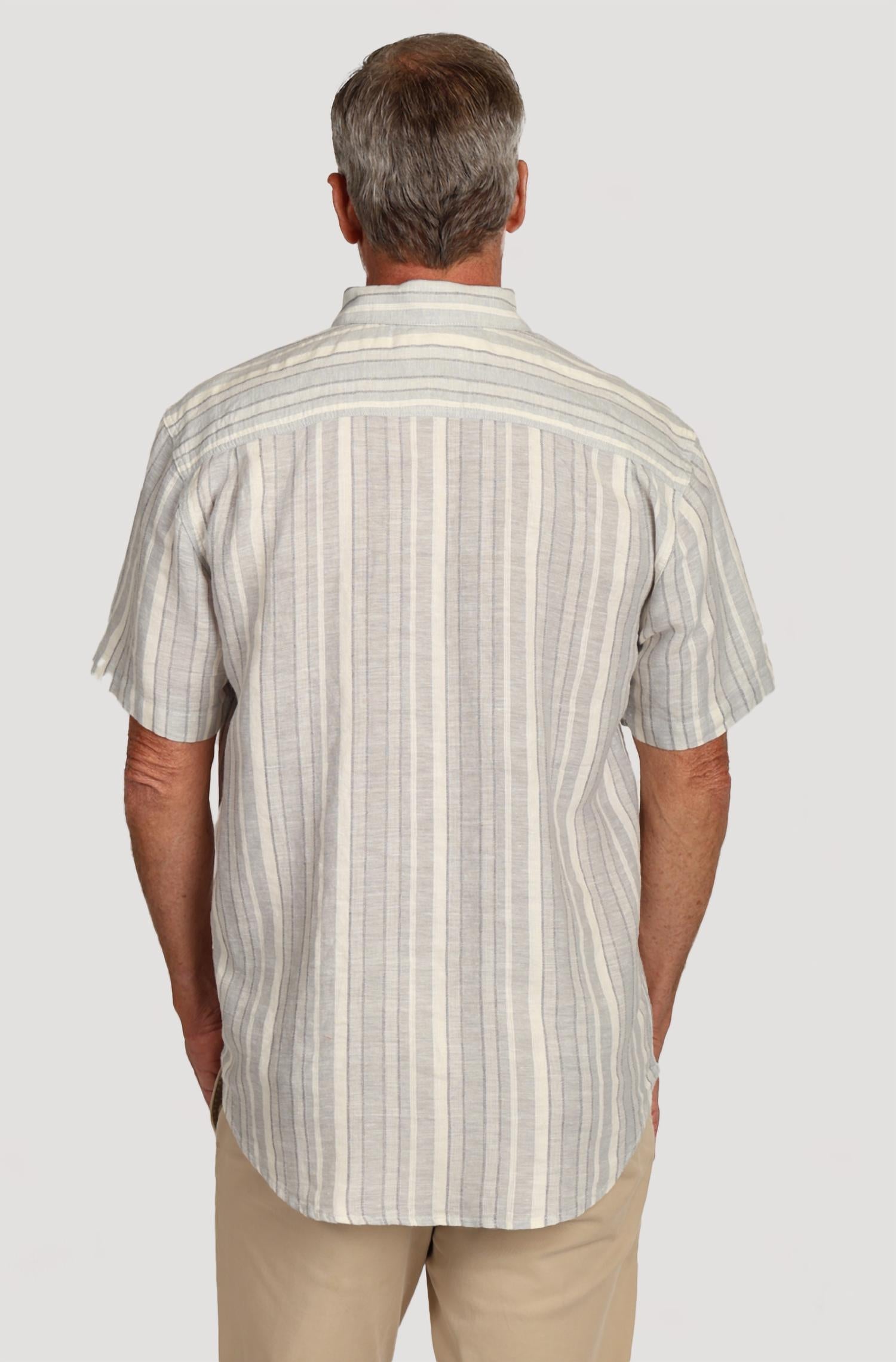 True Grit - Wyatt Short Sleeve Pocket Stripe Shirt