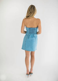 Falcon Park - Juliette Denim Strapless Mini Dress