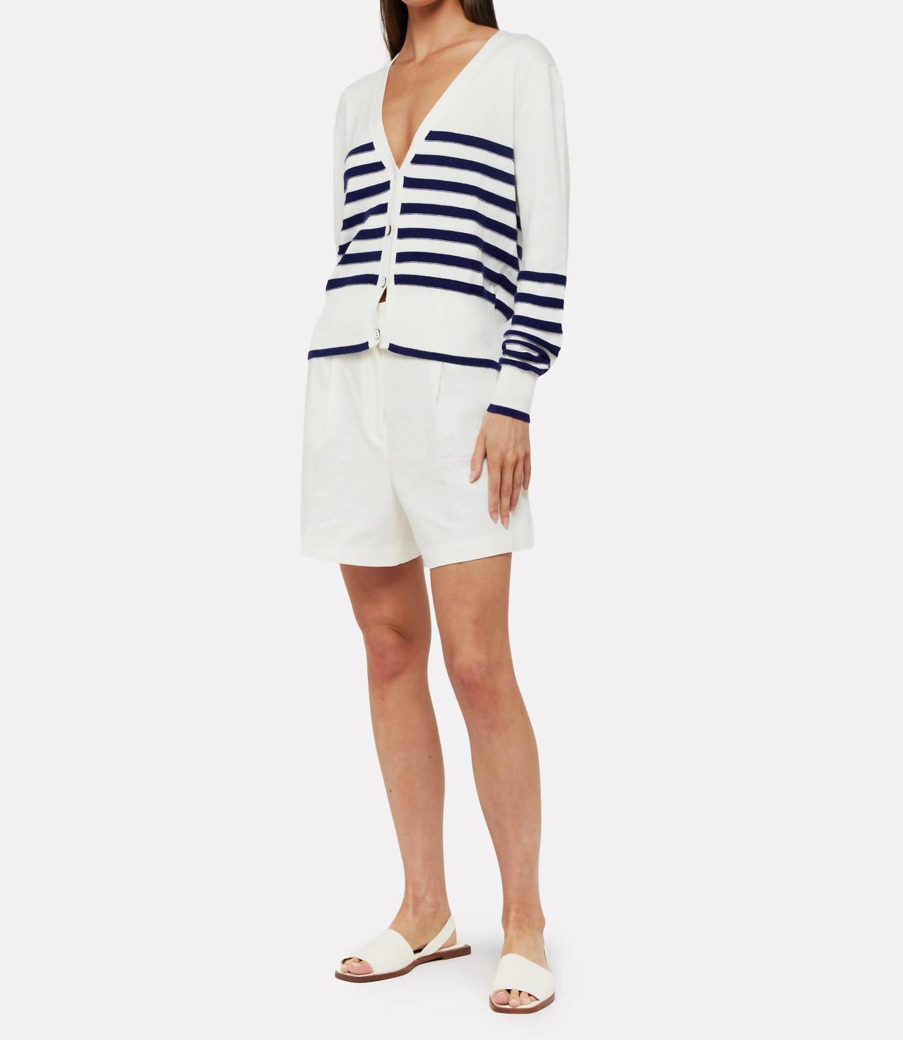 Brodie Cashmere - Brynn Breton Stripe Cardigan