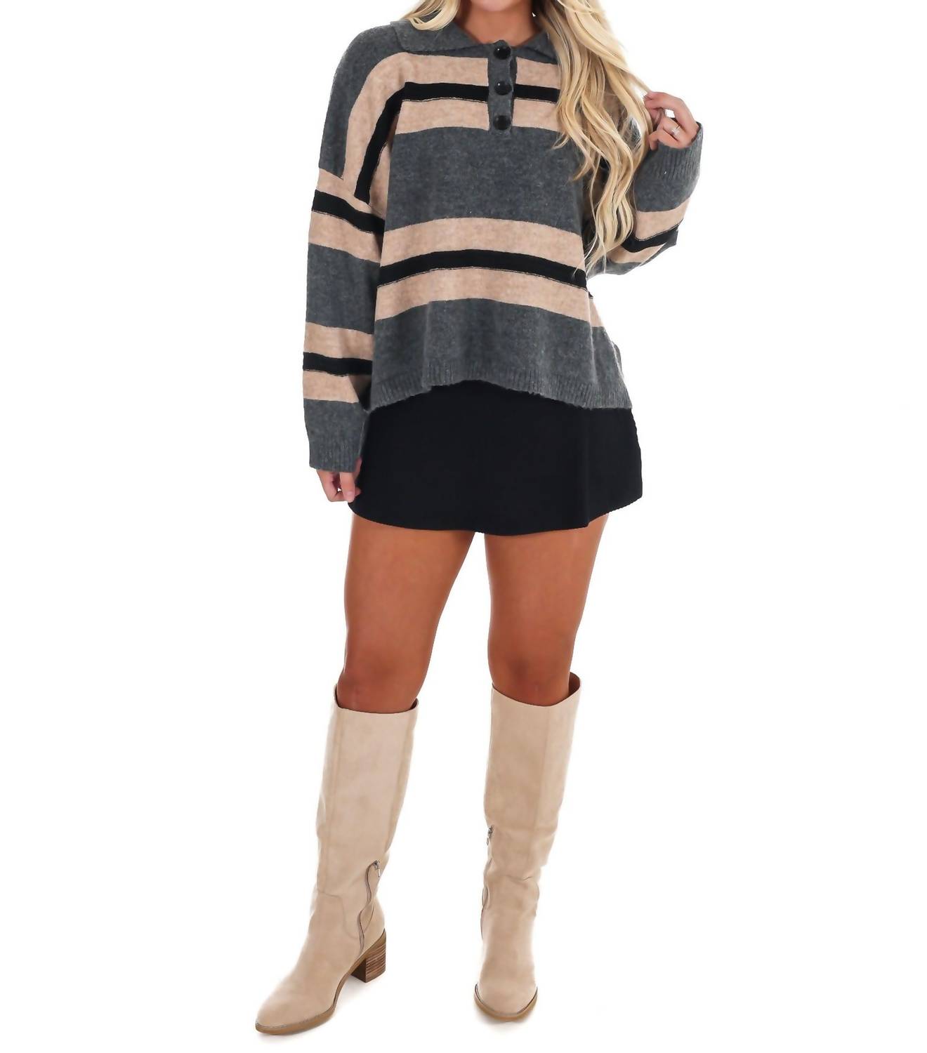En Merci - Winter Wander Rugby Stripe Sweater