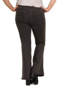 Umgee - High Waisted Bell Bottom Leggings - Plus