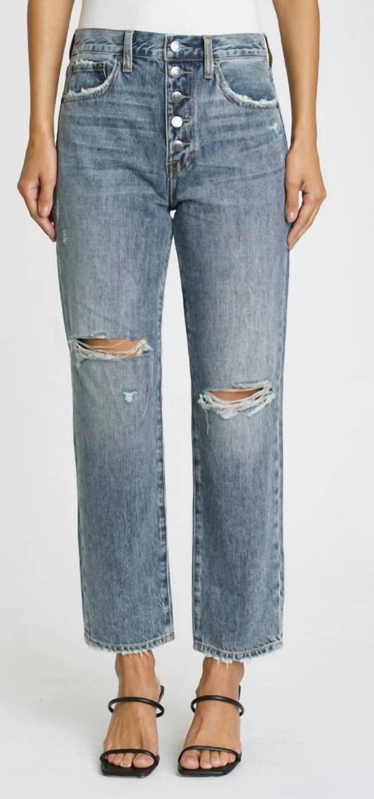 charlie high rise straight with exposed button fly