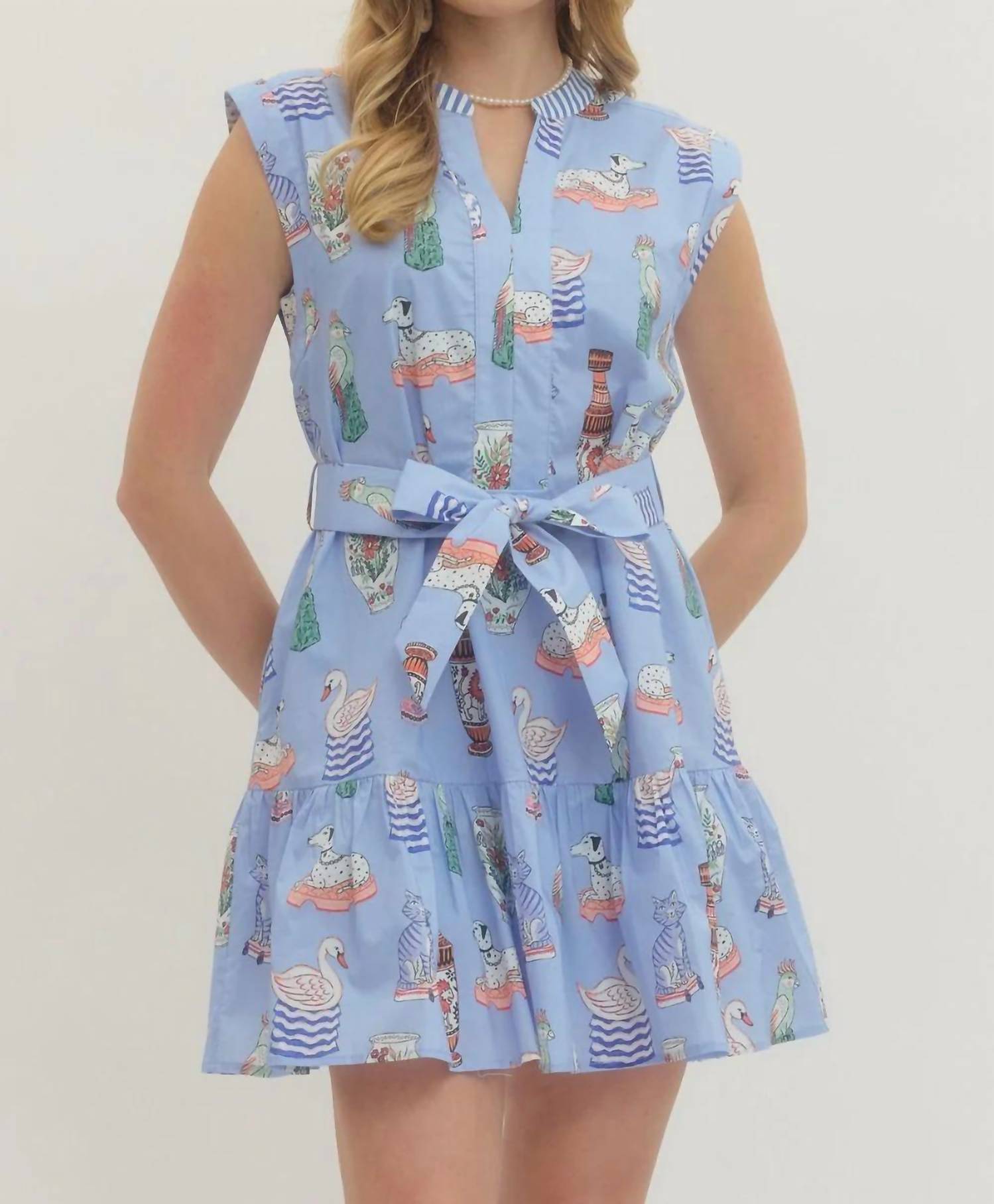 Entro - Print Sleeveless Dress