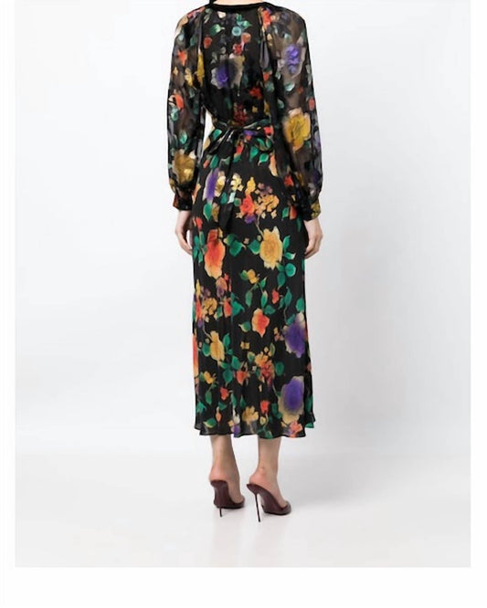 Rixo - Ayla Velvet Midi Dress