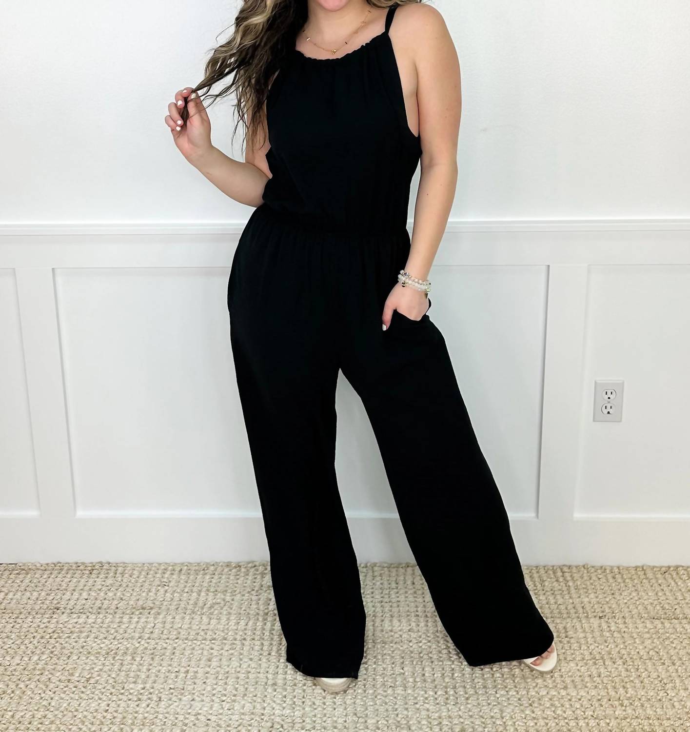 White Birch - Just Keep Going Lightweight Jumpsuit