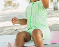Rufflebutts - Baby Boys' Short Sleeve One Piece Rash Guard Swimsuit