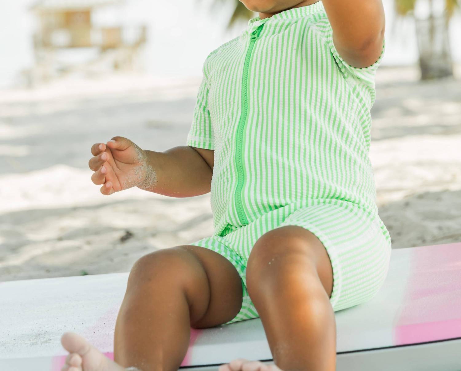 Rufflebutts - Baby Boys' Short Sleeve One Piece Rash Guard Swimsuit