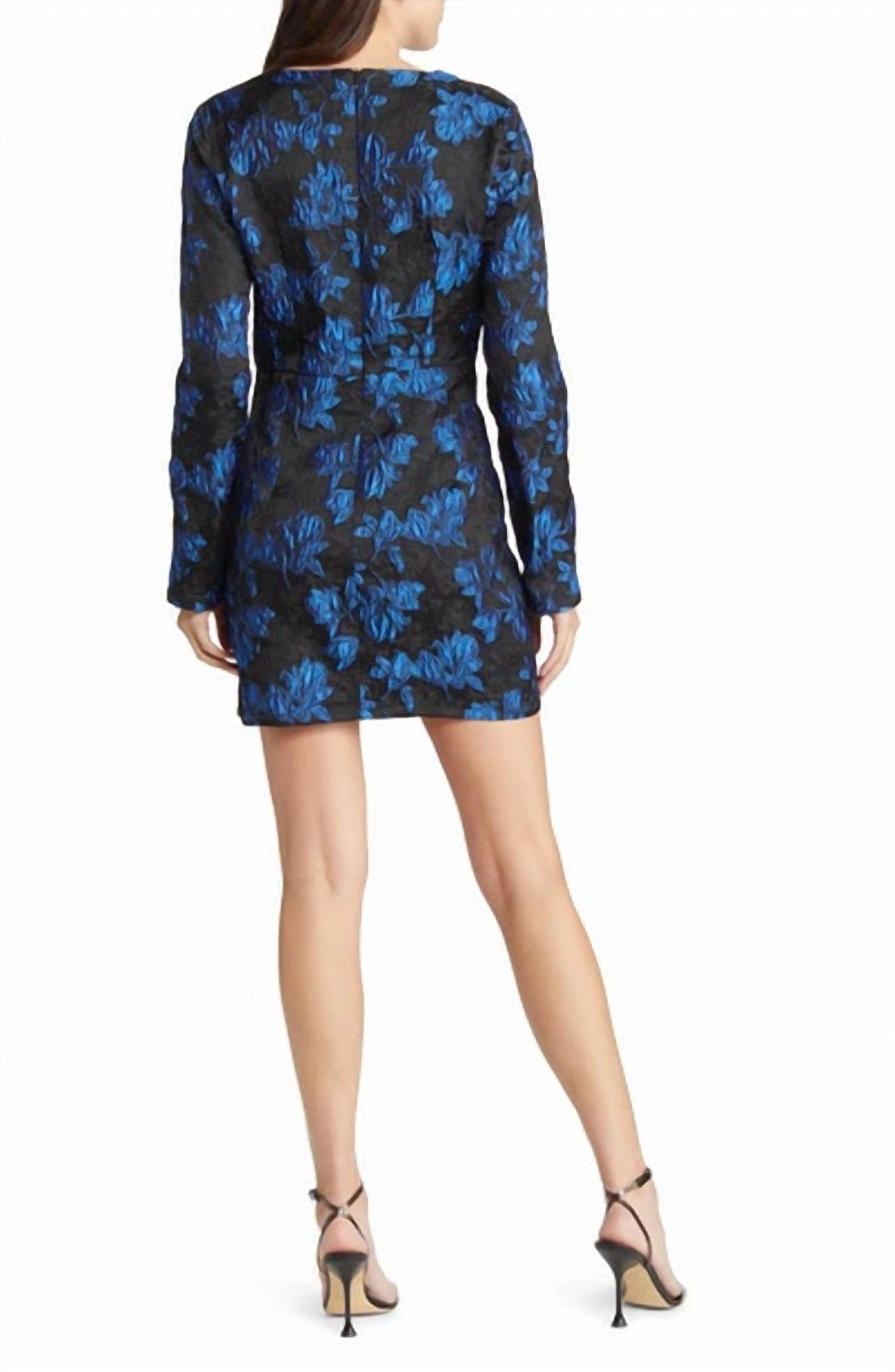 Lulus - Elegant Taste Floral Jacquard Mini Dress