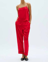 Raquel Allegra Camden Pants in red - women's pants