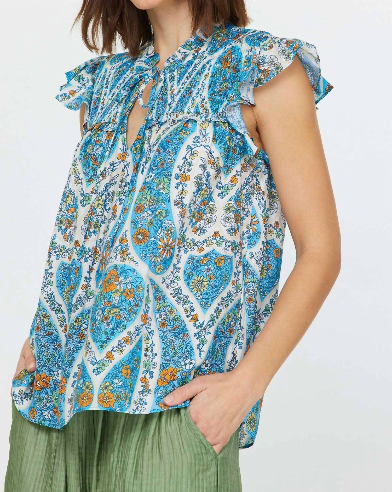 Current Air - Paisley Floral Top